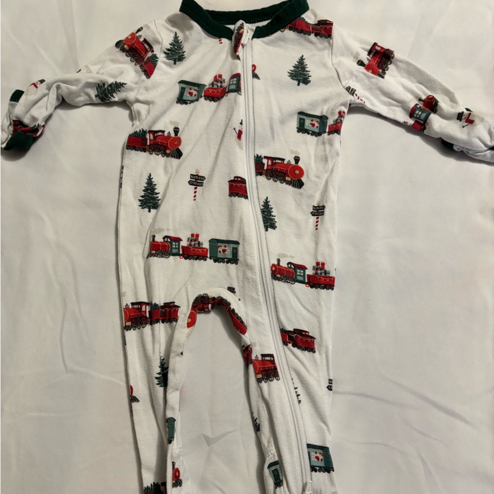Festive Train Kyte Print Baby Onesie newborn